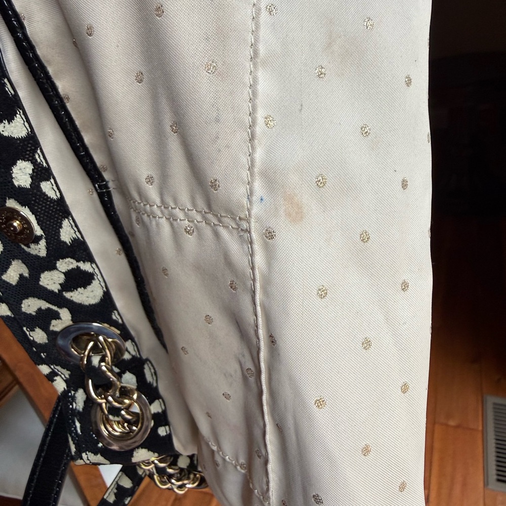 Kate Spade Maryann Ocelot Print Chain Strap Black and White - Picture 11 of 15